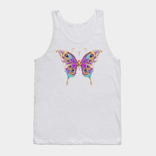 Gold Butterfly Peacock Tank Top